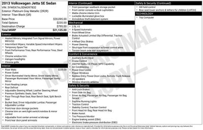 2013 Volkswagen Jetta 2.5L SE