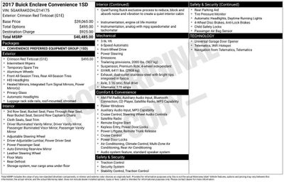 2017 Buick Enclave Convenience
