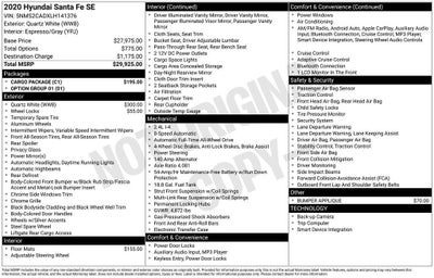 2020 Hyundai Santa Fe SE