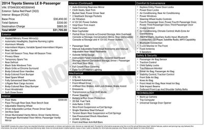 2014 Toyota Sienna LE V6 7 Passenger Mobility