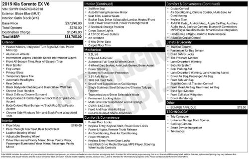 2019 Kia Sorento EX V6