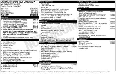 2023 GMC Savana Cutaway 4500 Van