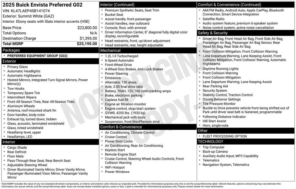 2025 Buick Envista Preferred