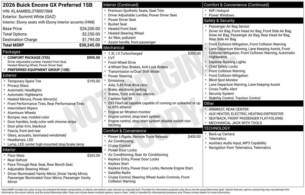 2026 Buick Encore GX Preferred