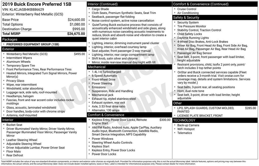 2019 Buick Encore Preferred