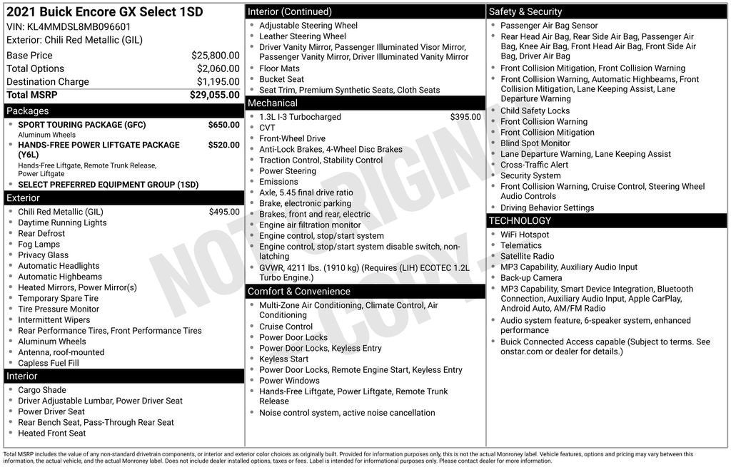 2021 Buick Encore GX Select
