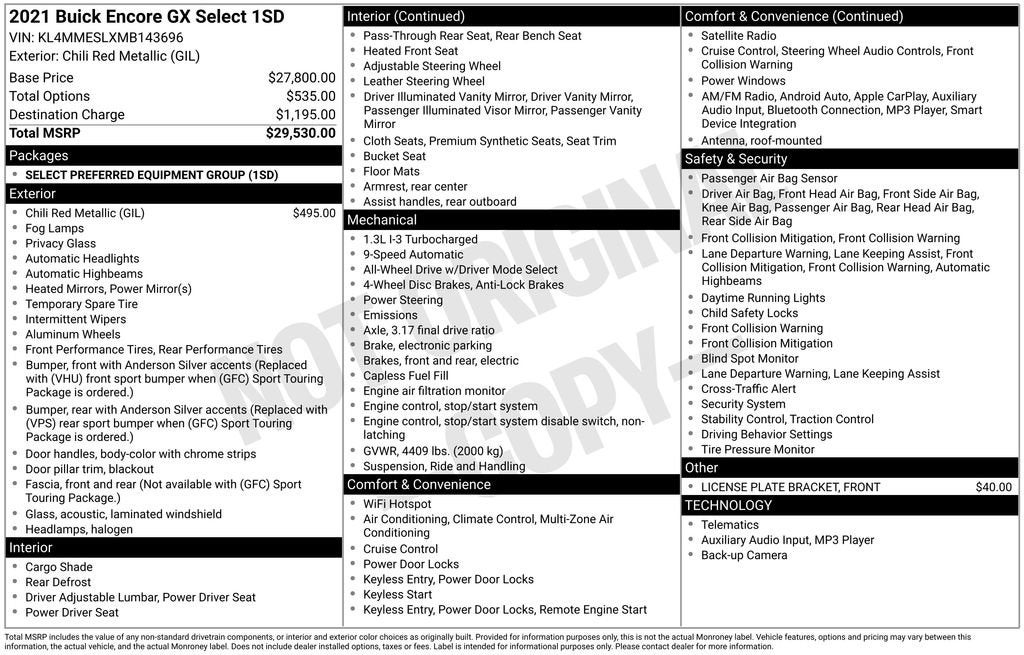 2021 Buick Encore GX Select