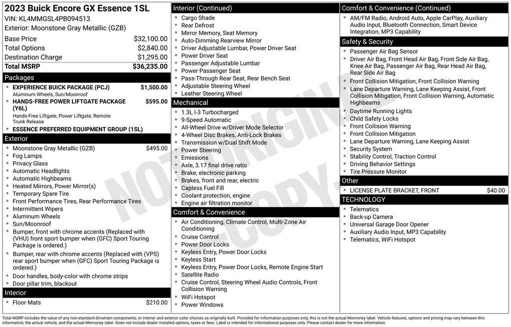 2023 Buick Encore GX Essence