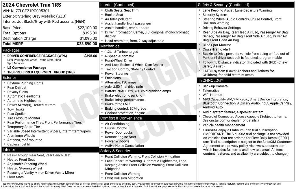 2024 Chevrolet Trax 1RS