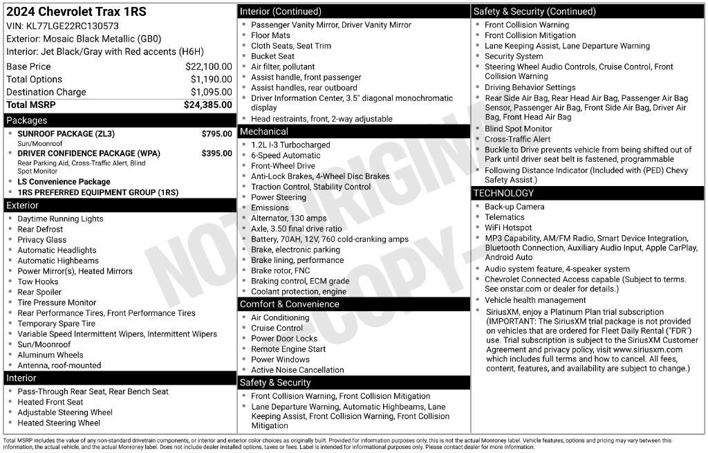 2024 Chevrolet Trax 1RS