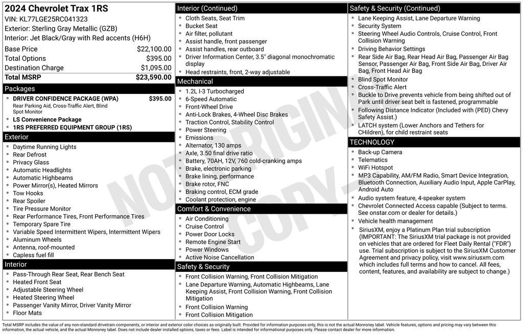2024 Chevrolet Trax 1RS