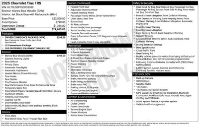 2025 Chevrolet Trax 1RS