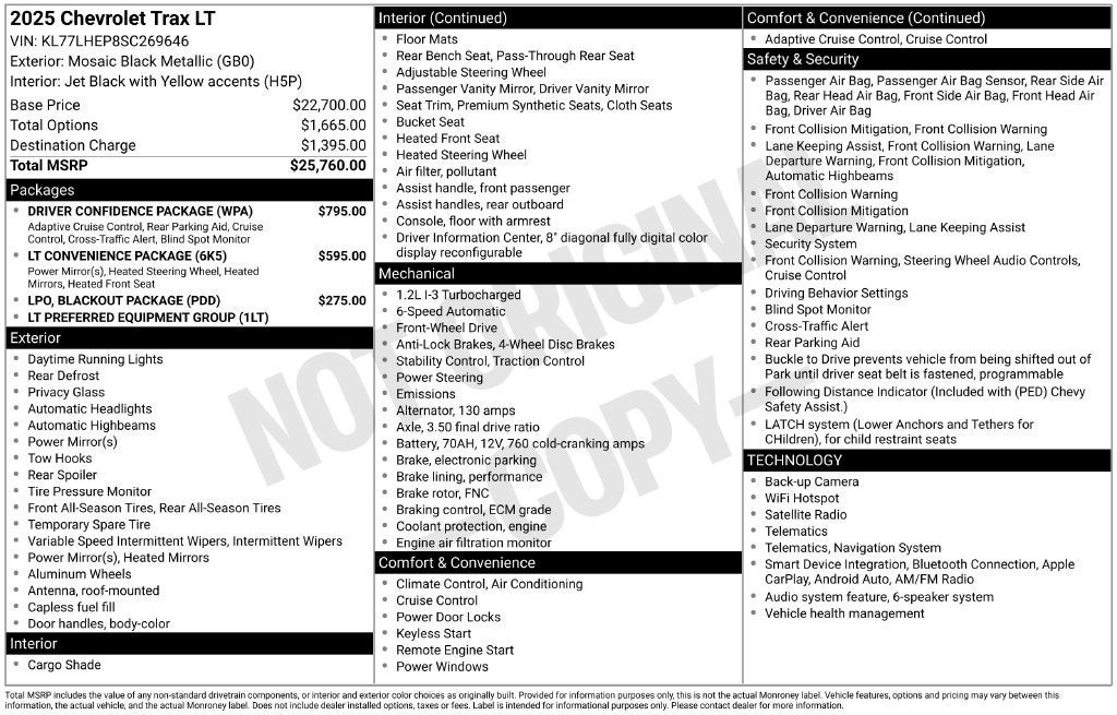 2025 Chevrolet Trax LT