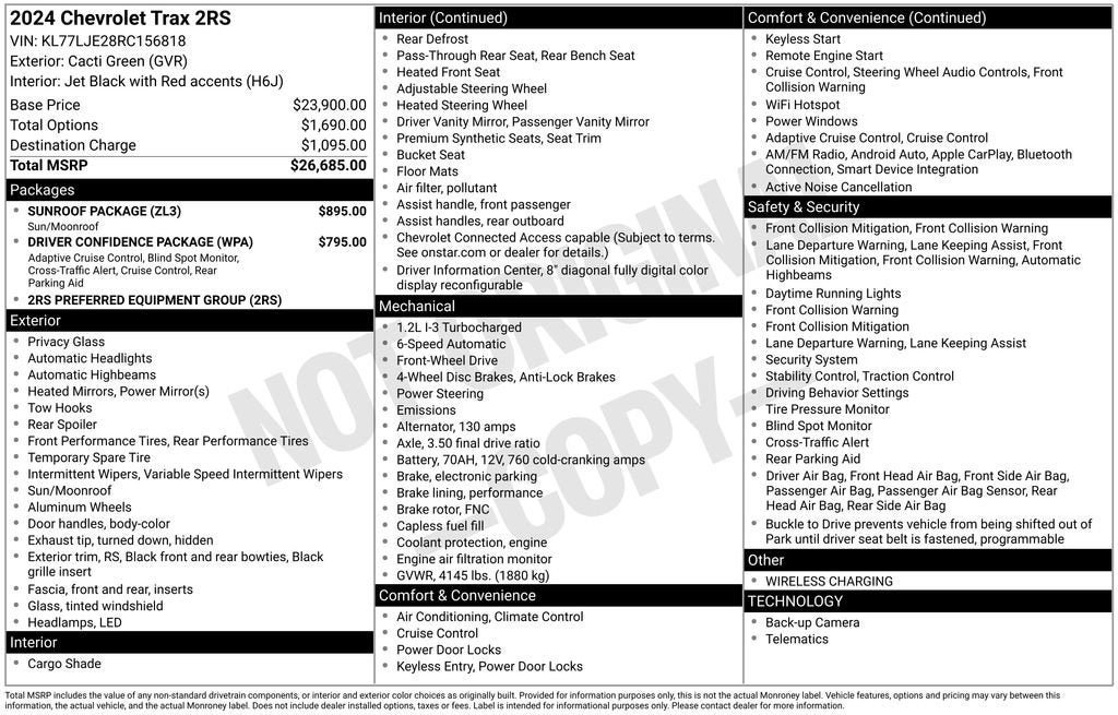 2024 Chevrolet Trax 2RS