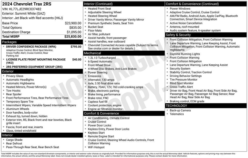 2024 Chevrolet Trax 2RS