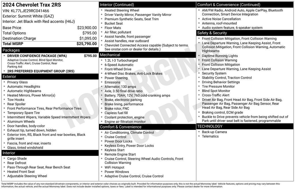 2024 Chevrolet Trax 2RS