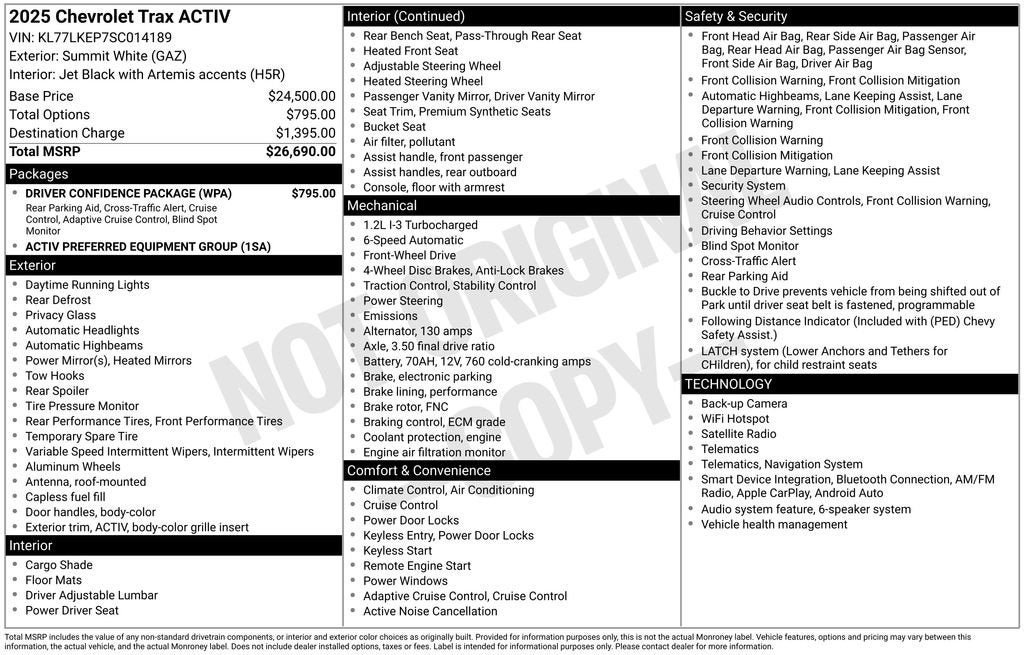 2025 Chevrolet Trax ACTIV