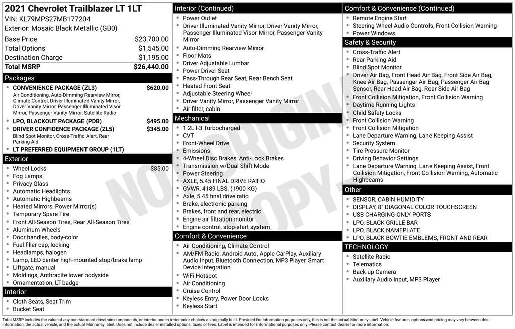 2021 Chevrolet Trailblazer LT