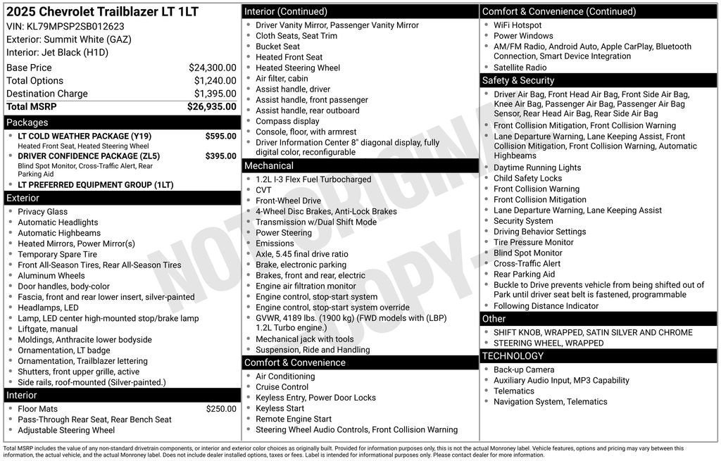 2025 Chevrolet Trailblazer LT