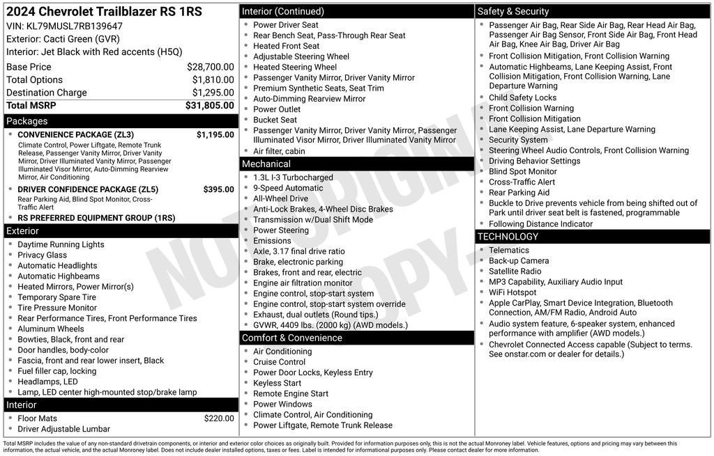 2024 Chevrolet Trailblazer RS