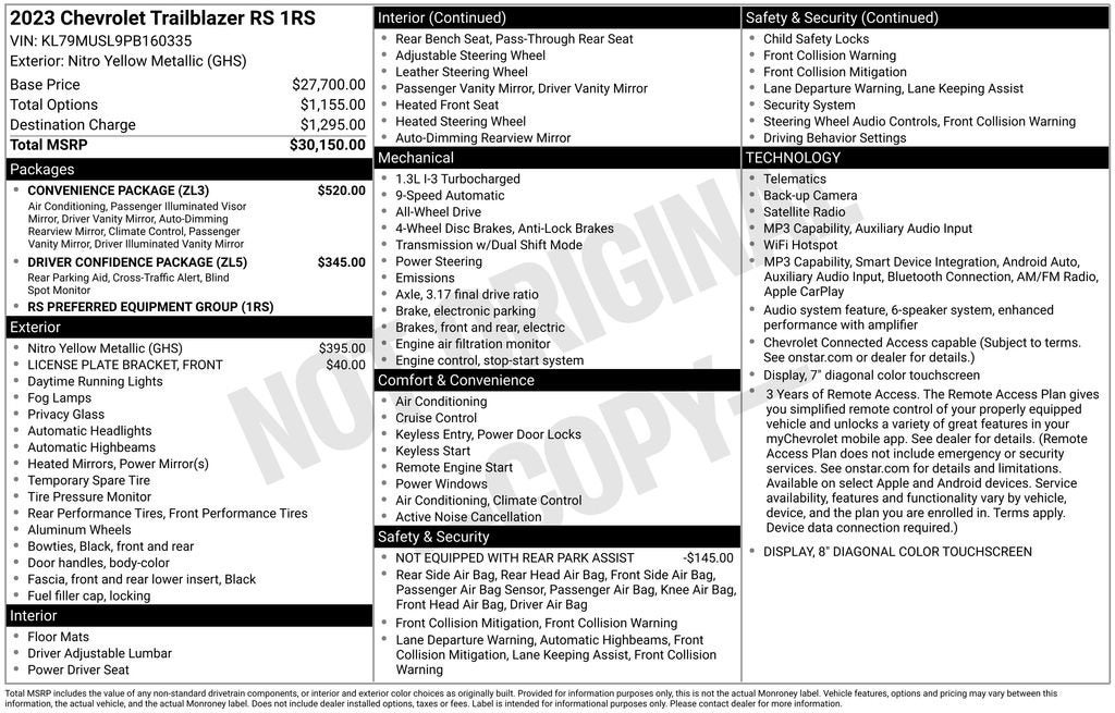 2023 Chevrolet Trailblazer RS