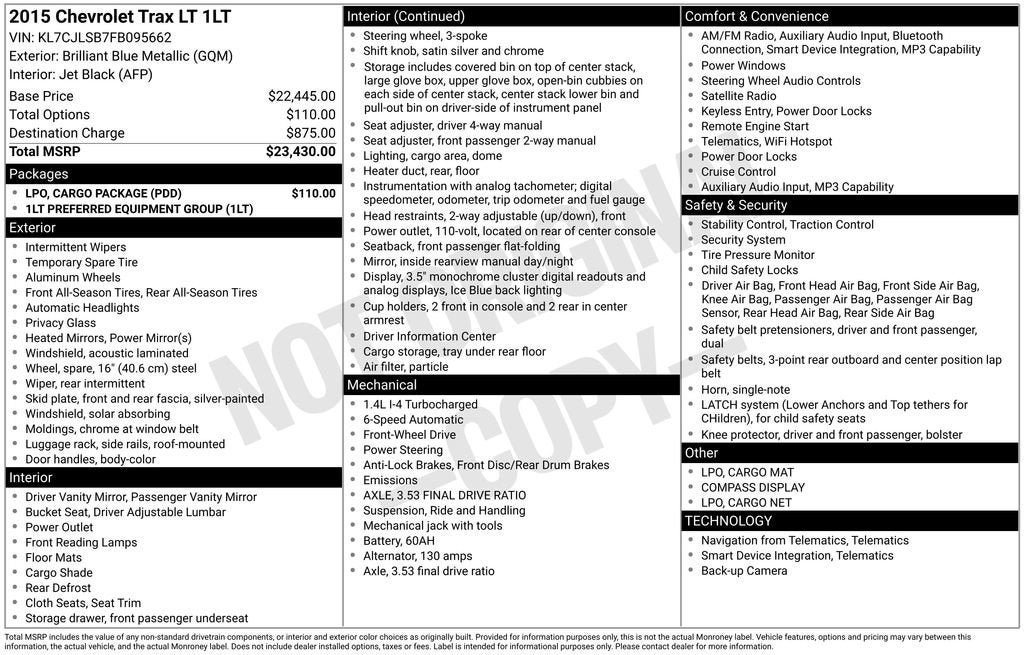 2015 Chevrolet Trax LT