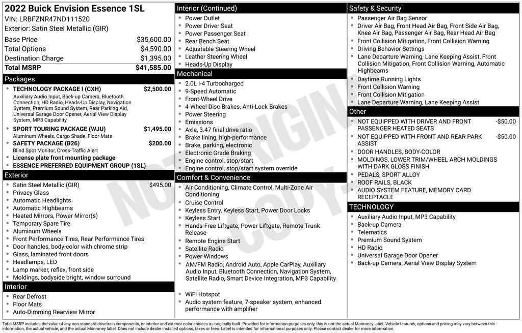 2022 Buick Envision Essence