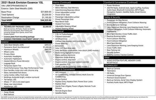 2021 Buick Envision Essence