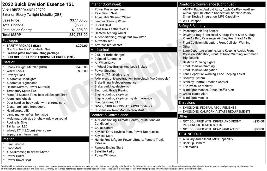 2022 Buick Envision Essence