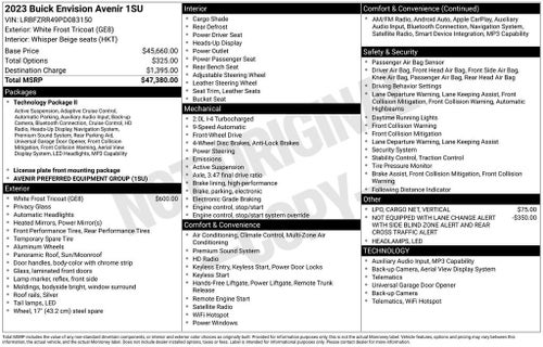 2023 Buick Envision Avenir