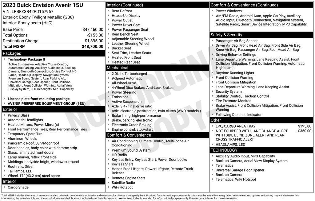2023 Buick Envision Avenir