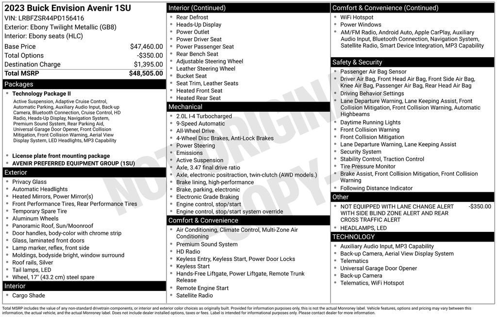 2023 Buick Envision Avenir