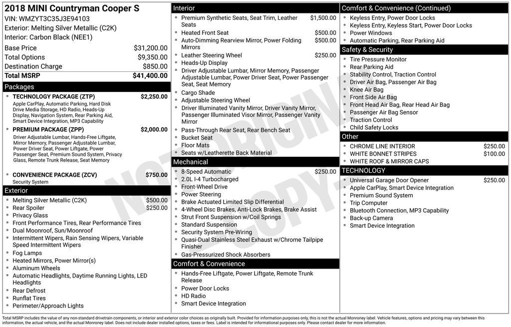 2018 MINI Countryman Cooper S