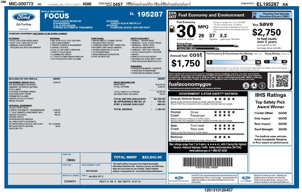 2014 Ford Focus SE