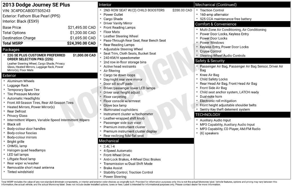 2013 Dodge Journey Base