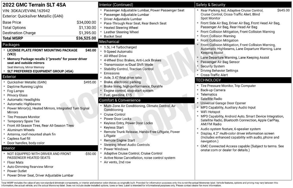 2022 GMC Terrain