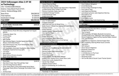 2024 Volkswagen Atlas 2.0T SE w/Technology