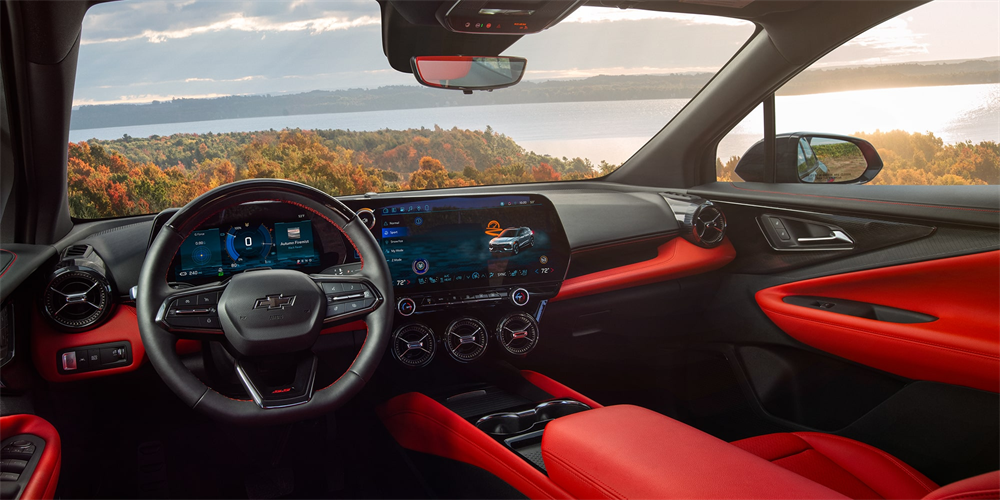 2027 Chevy blazer interior overlooking a lake view vista