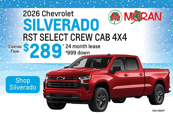 2026 CHEVROLET SILVERADO 1500 RST SELECT 4x4 CREW CAB
$289/month